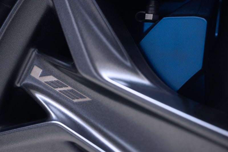 Close-up of the 2026 OPTIQ-V Brembo Performance Front Brakes | Williamson Cadillac in Miami FL