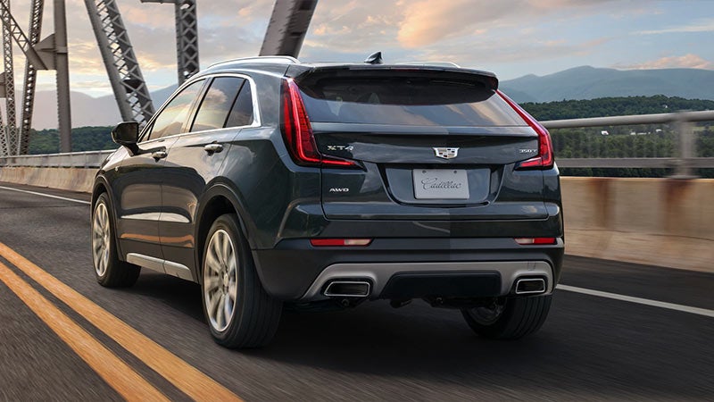 Back of Black 2020 Cadillac XT4