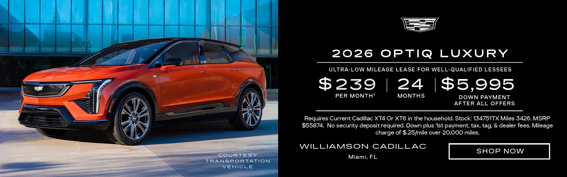 2026 Cadillac Optiq Luxury $239.00 per month 24 Months