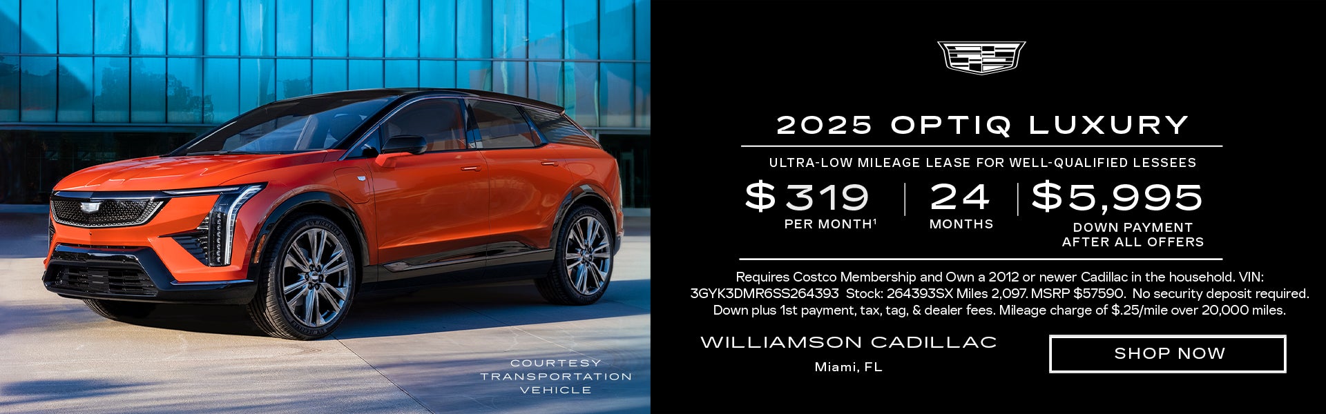 2025 Cadillac Optiq Luxury 2 $319 per month for 24 months
