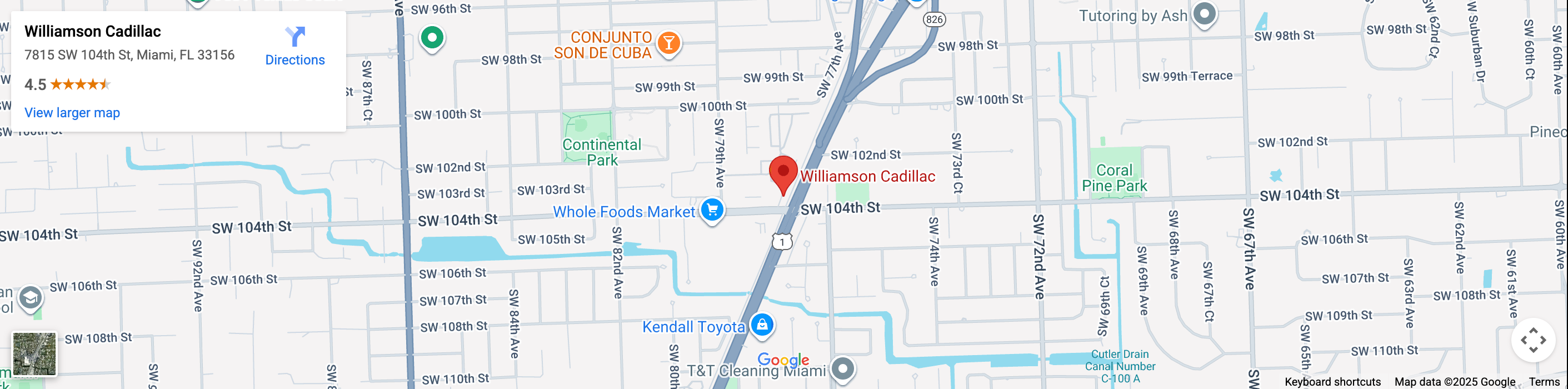 Williamson Cadillac - Store hours & location