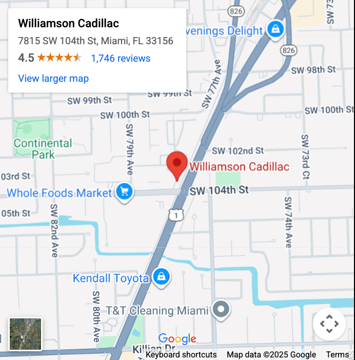 Williamson Cadillac - Store hours & location